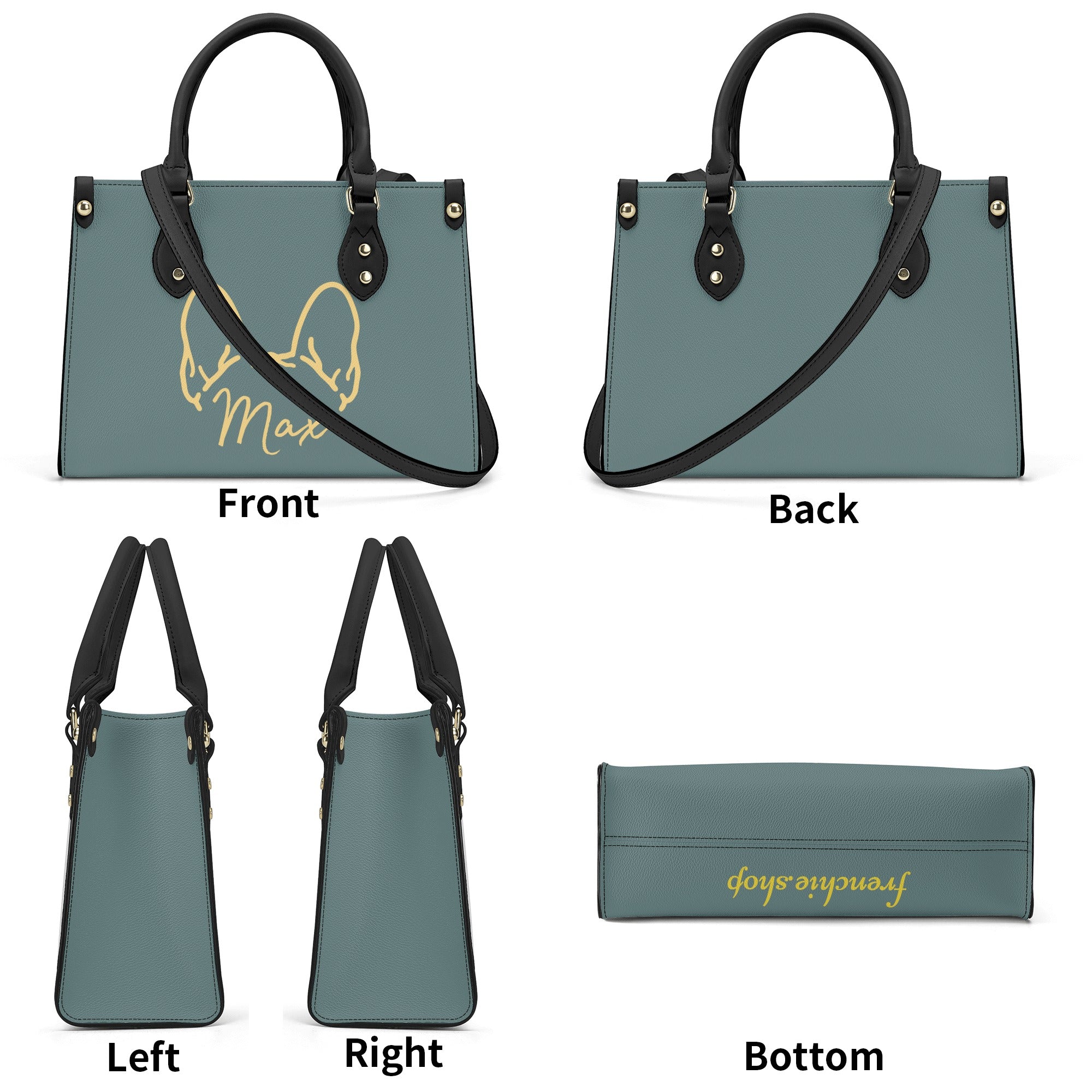 Paw Style - Custom Women Handbag with Frenchie name