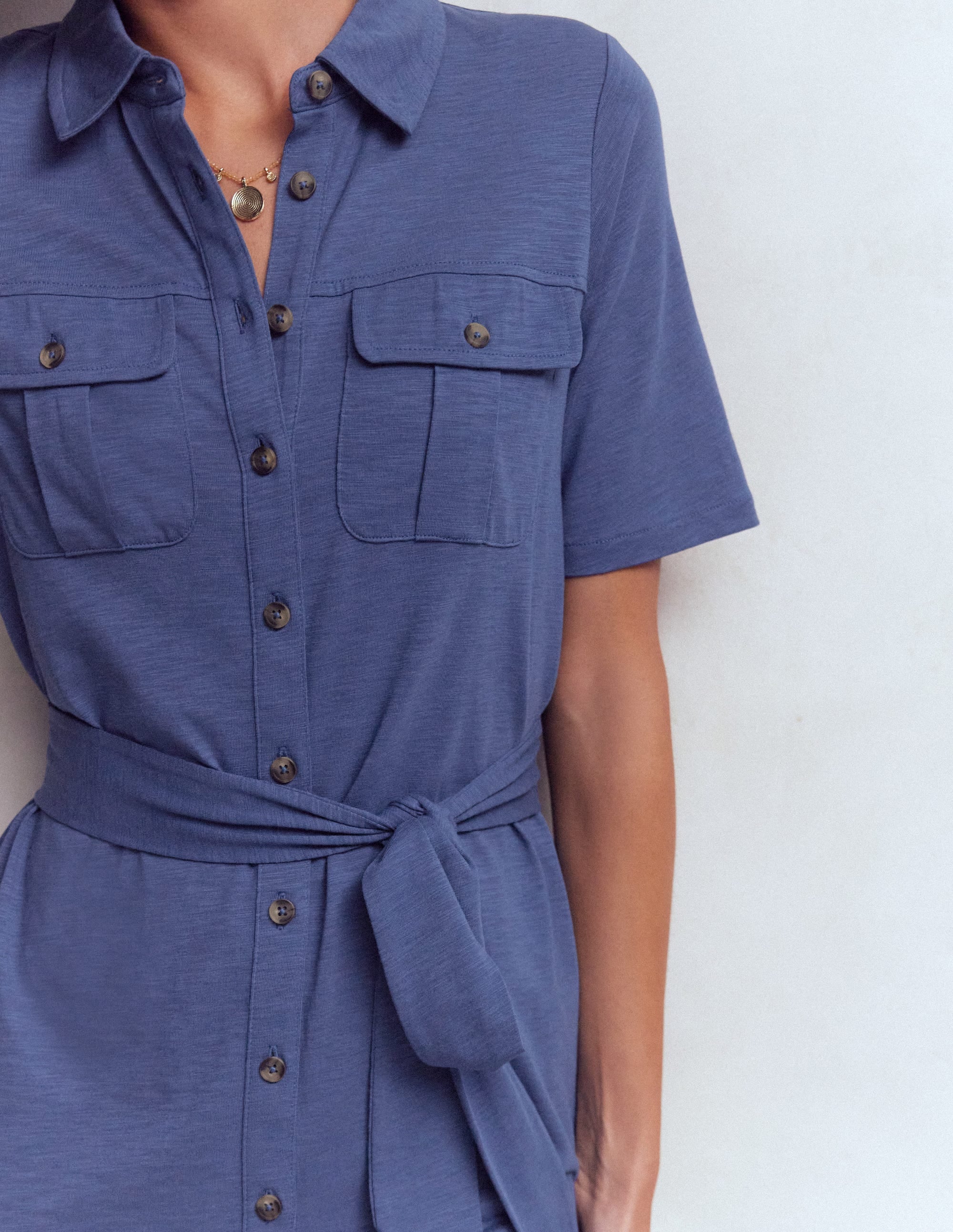 Mavis Midi Jersey Shirt Dress