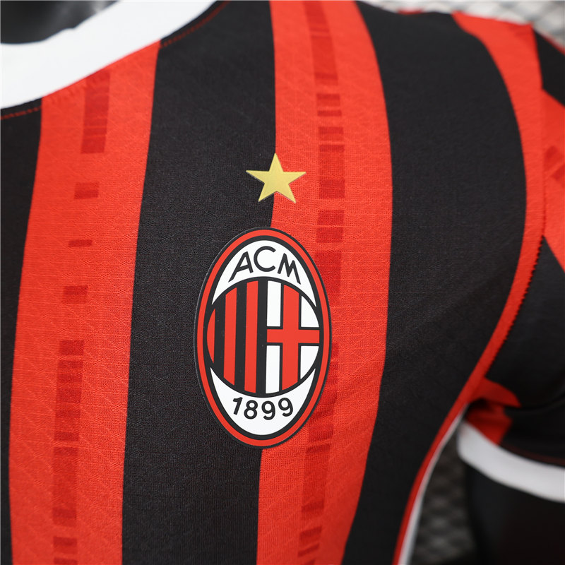 Official Breathable AC Milan 2425 Home Shirt Authentic Version