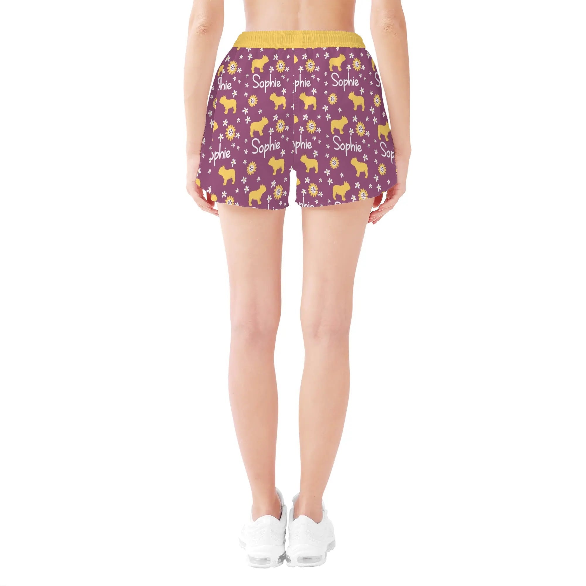 French Bulldog Lover Custom Women's Beach Shorts With French Bulldog