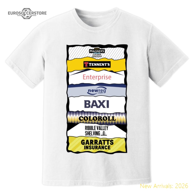 Preston Sponsor History T-Shirt White Tottenham Fan Merchandise