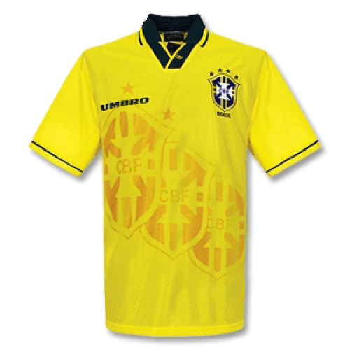 Brazil Home 1993-1994 Yellow Retro Jersey Shirt - Official Replica