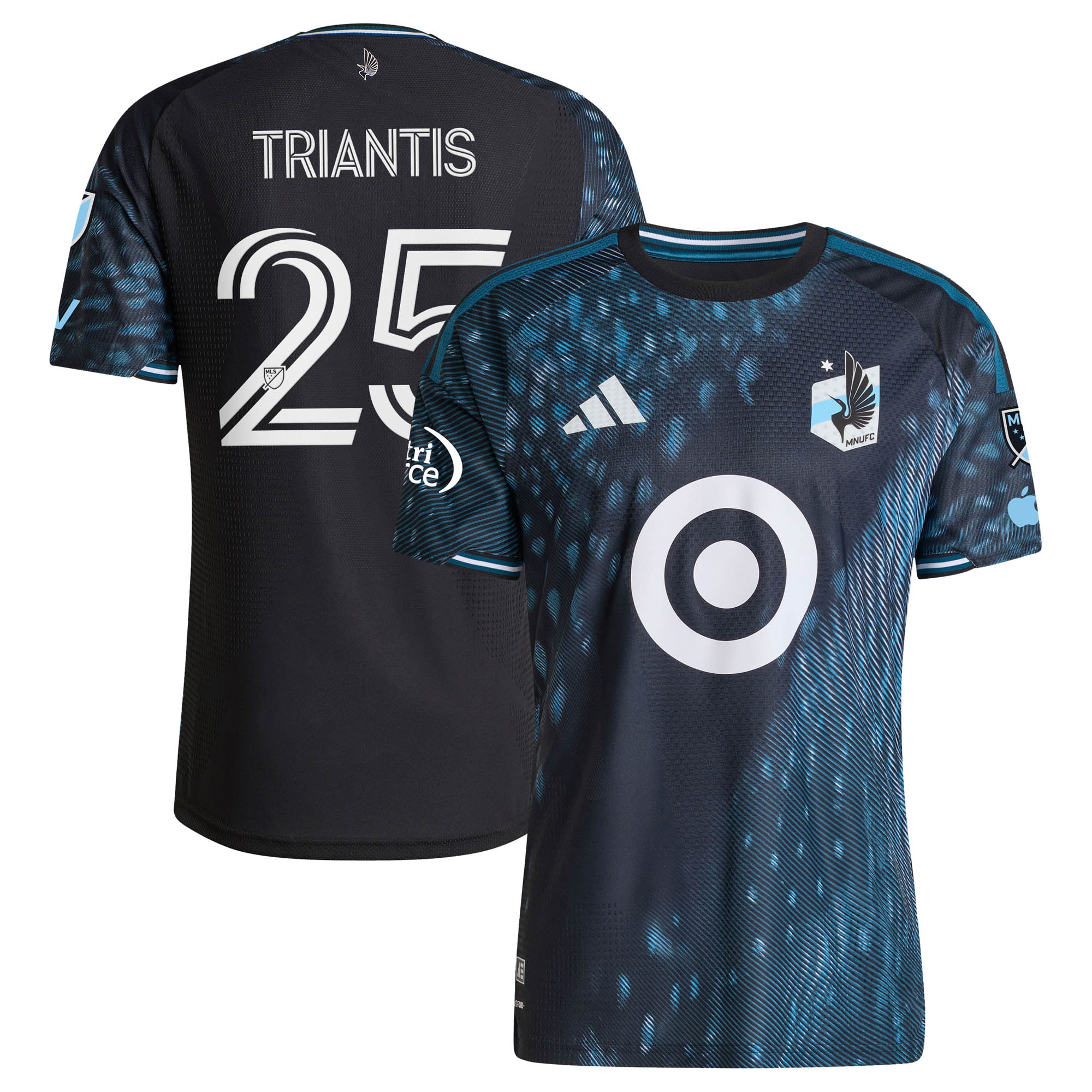 [JED] Nectarios Triantis Minnesota United FC 2026 The Decade Kit On-Field Authentic Patch Jersey - Black