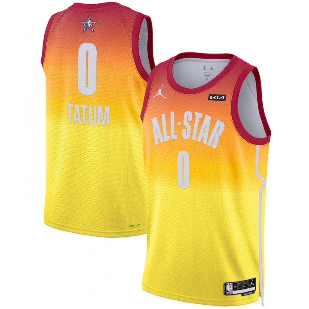 Jayson Tatum0 Orange Jersey - - Basketball Fan Gear