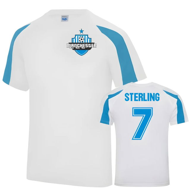 Raheem Sterling Man City Sports Training Jersey (White)