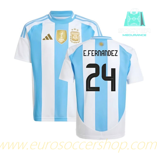 Official 2024-2025 Season Argentina Home Shirt Kids Edition (E.FERNANDEZ 24)