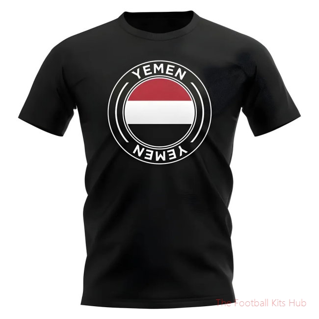 Yemen Football Badge T-Shirt (Black)