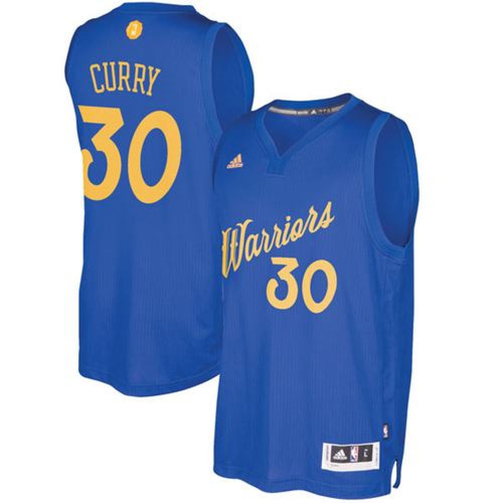 Premium Stephen Curry30 Blue Jersey - - NBA Collection