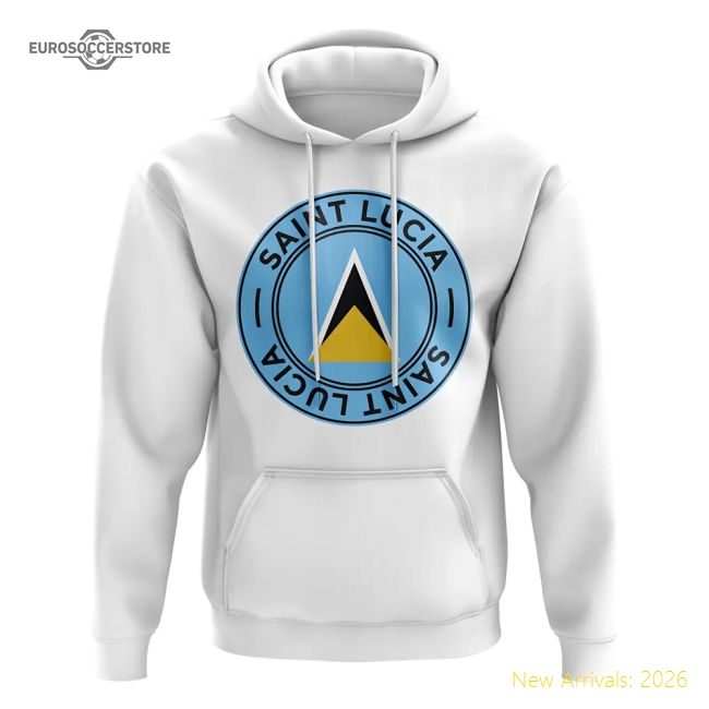 Outstanding Saint Lucia Football Badge Hoodie (white) - Premium Collection