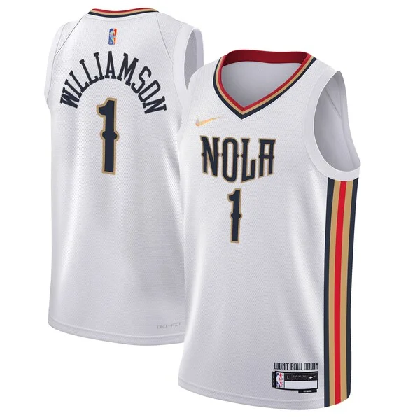 Zion Williamson NOP Swingman Jersey - classic Basketball - White