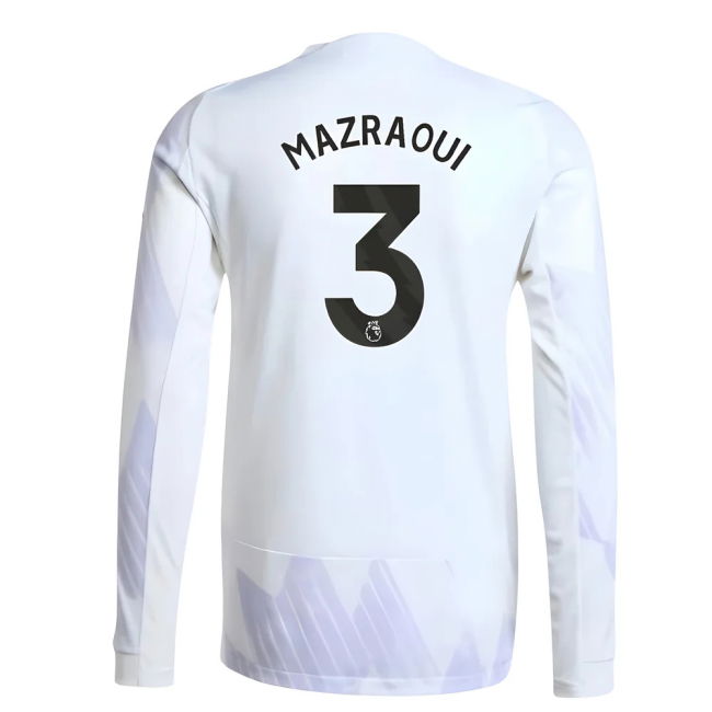2025-2026 Man Utd Authentic Long Sleeve Away Kit (Mazraoui 3)