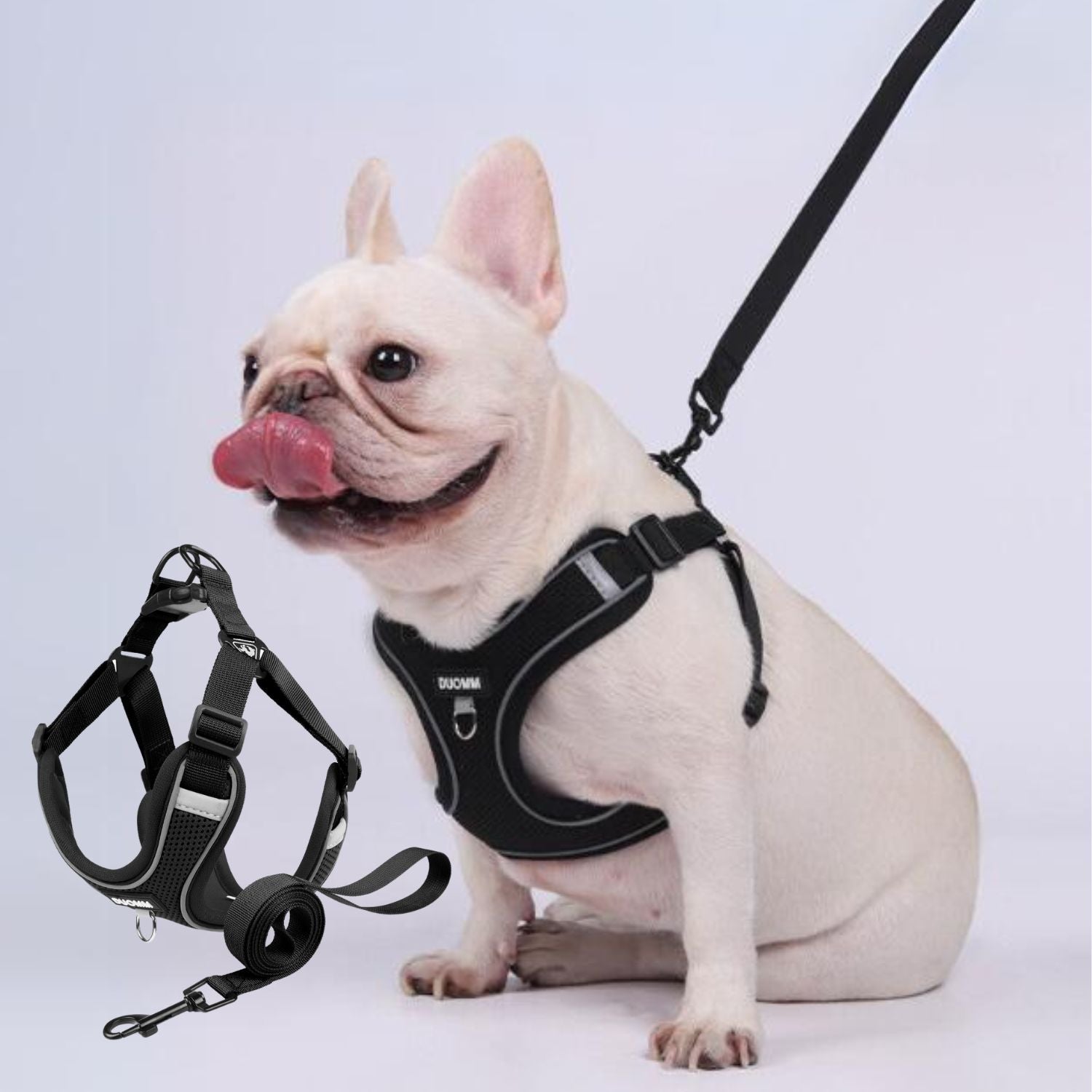 French Bulldog Pupure Explosion Proof No Pull Frenchie Harness Practical Dog Gear