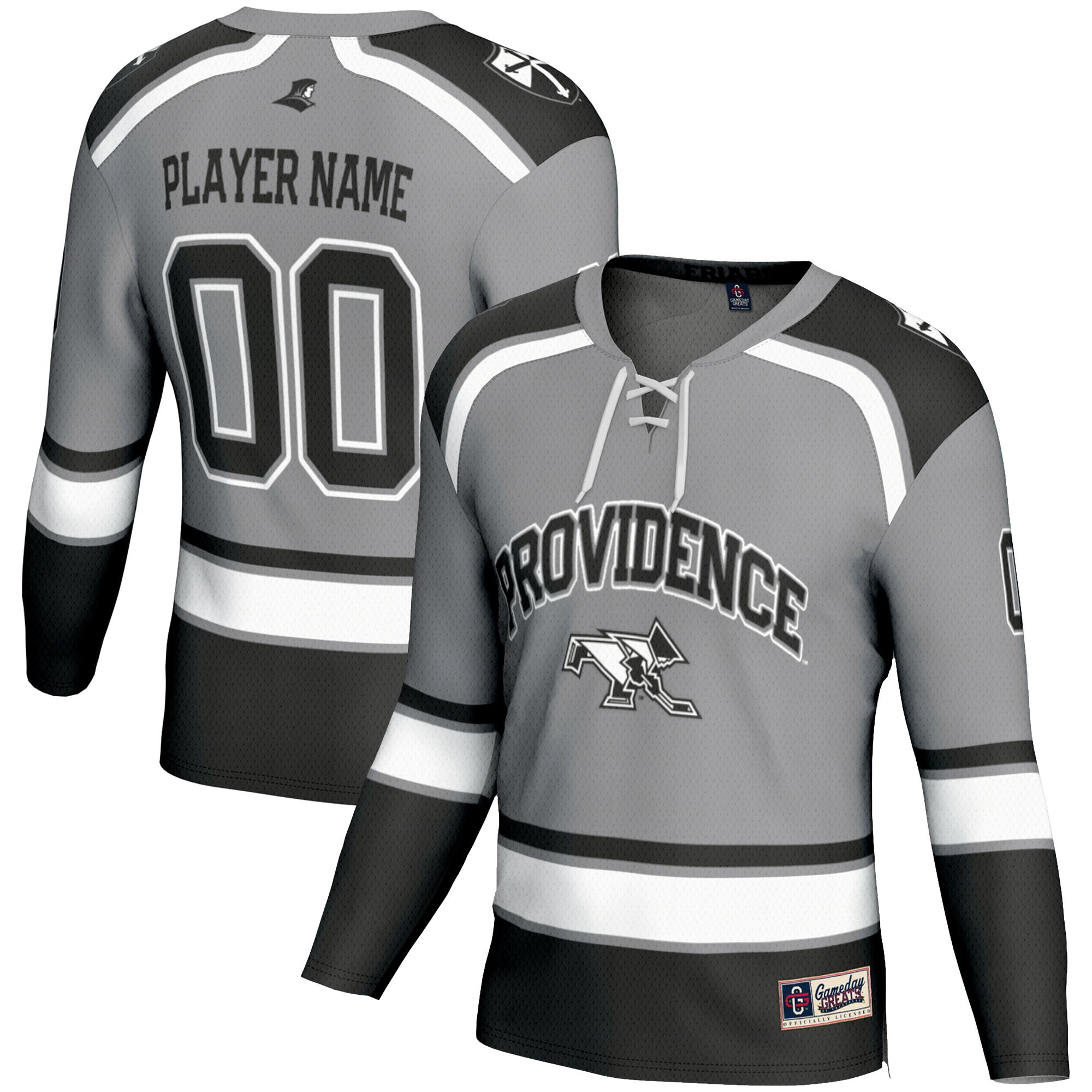 [NJP] Providence Friars GameDay Greats Unisex NIL Pick-A-Player Women's Ice Hockey Jersey - Gray