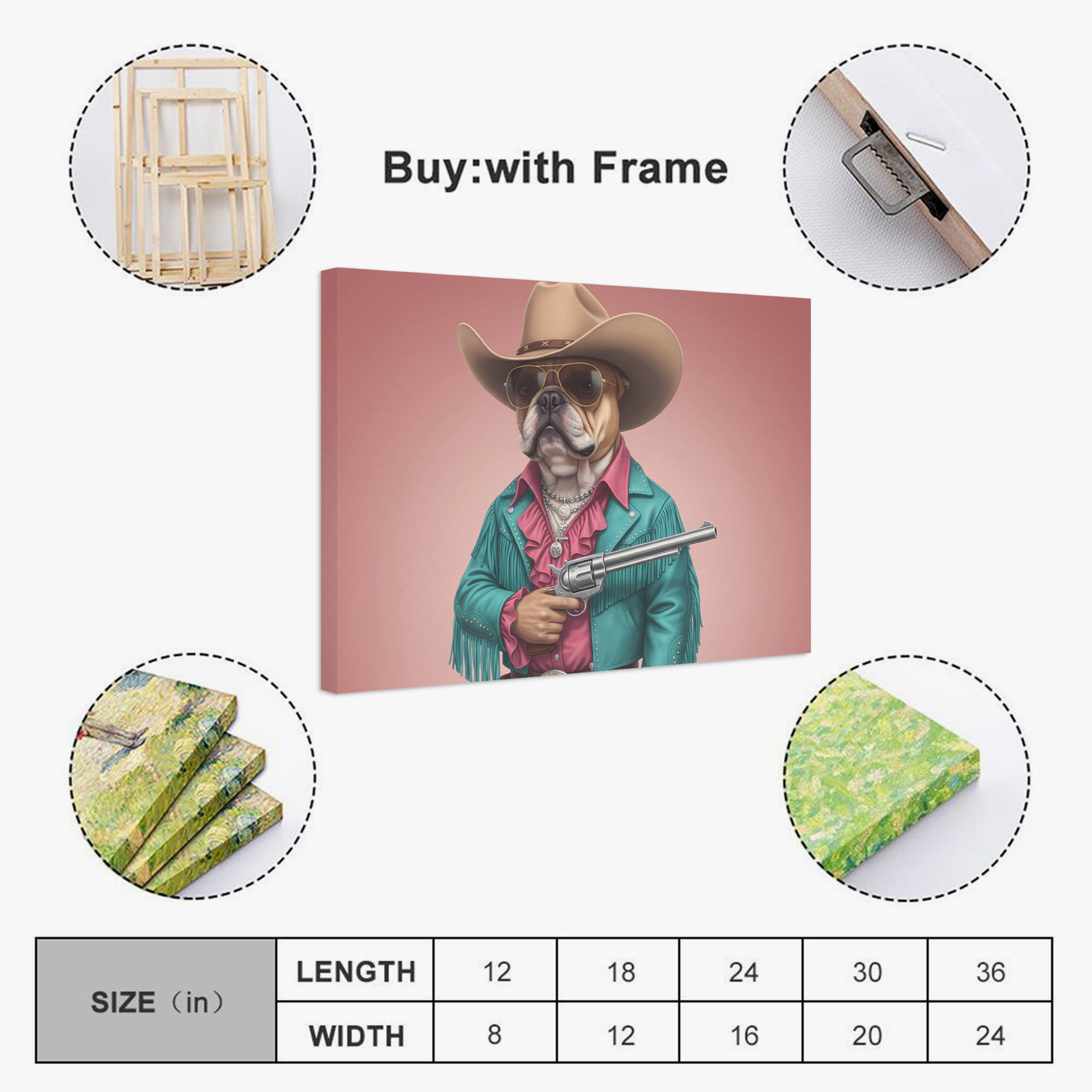 Culture-Inspired Doris - Adorable Frenchie Canvas Wall Art for Everyday