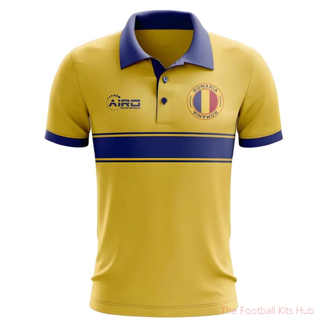 Romania Concept Stripe Polo Shirt (Yellow)