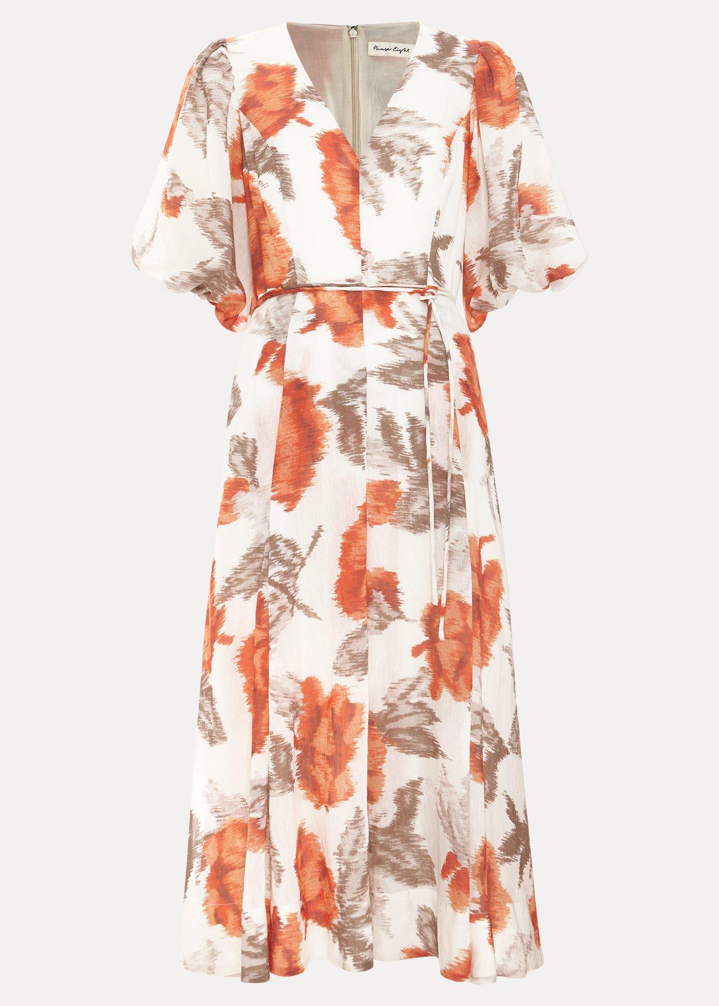Violet Floral Midi Dress