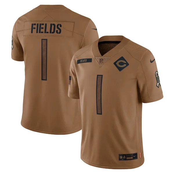None Justin Fields Limited Jersey - Brown | NFL Player Jersey