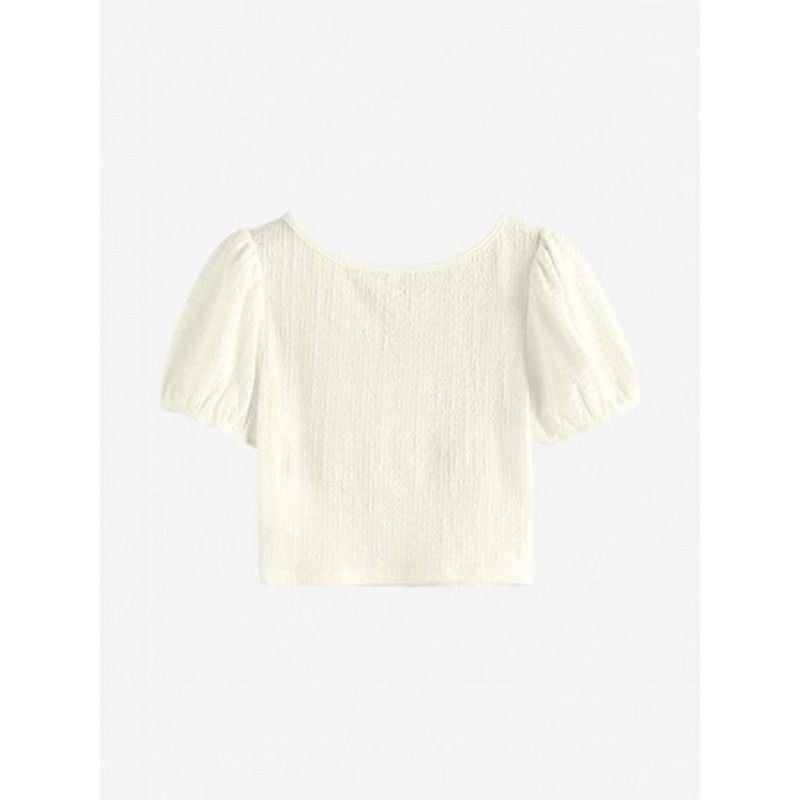 Crinkle Ruched Crop Top LA5534