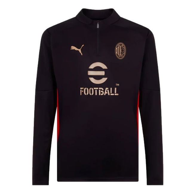 2024-2025 AC Milan Training Shirt (Black) Lightweight Reinforced Seams