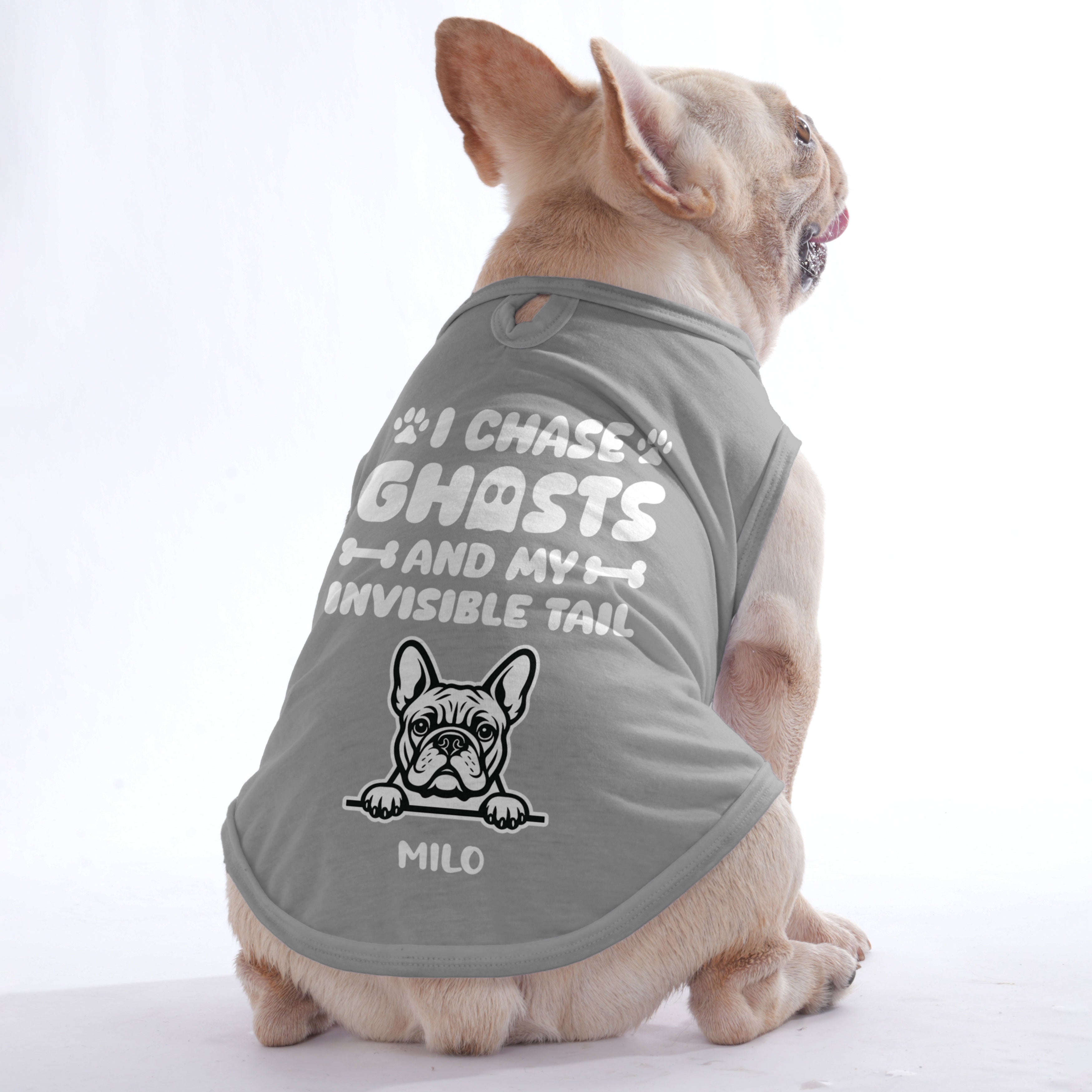 French Bulldog I Chase Ghosts Personalized Frenchie Shirt | Custom Dog