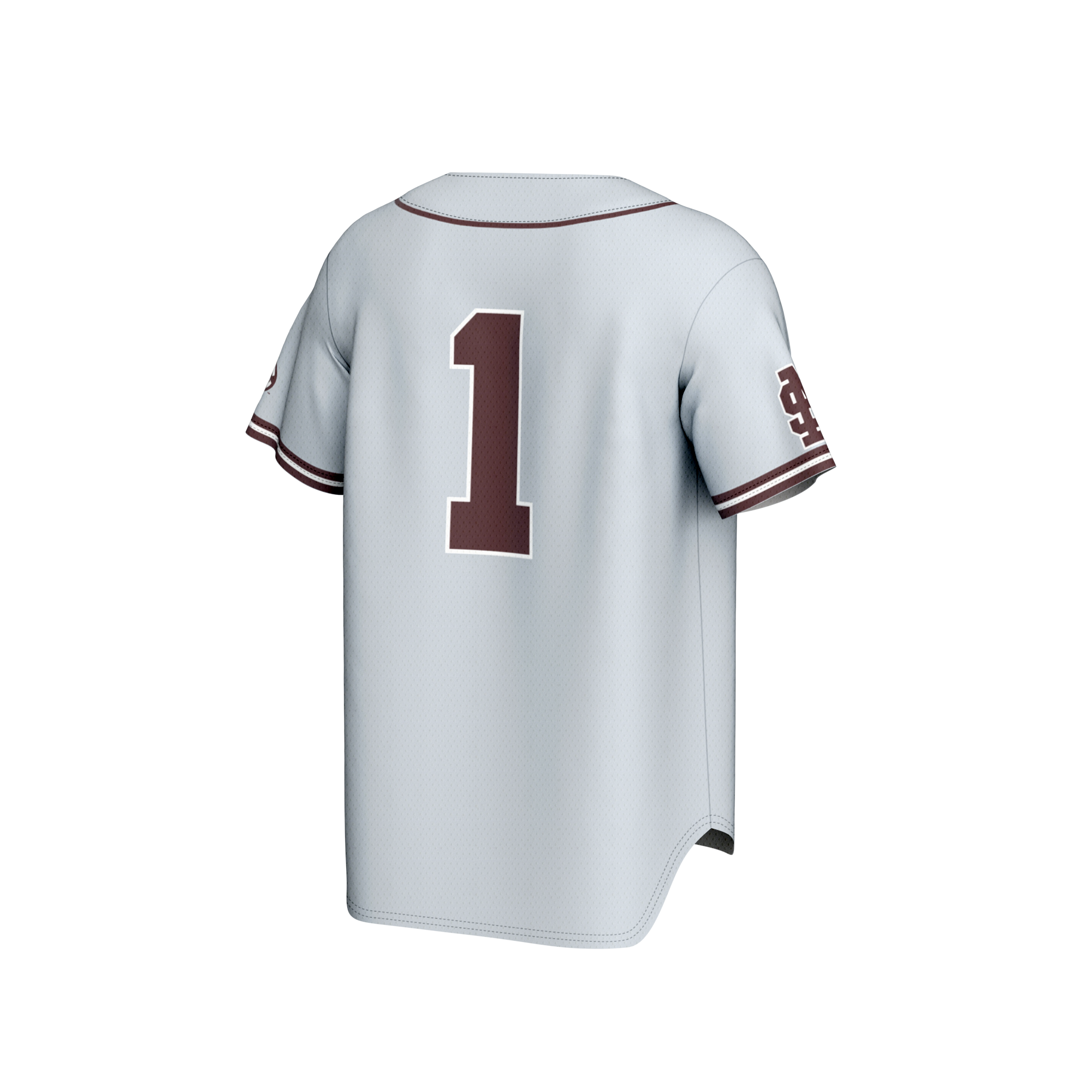 [NJP] Mississippi State Bulldogs GameDay Greats Youth Lightweight Collegiate Baseball Fashion Jersey - Gray