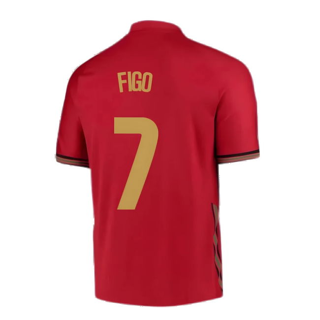 2020-2021 Portugal Home Nike Football Shirt (Figo 7) Premium
