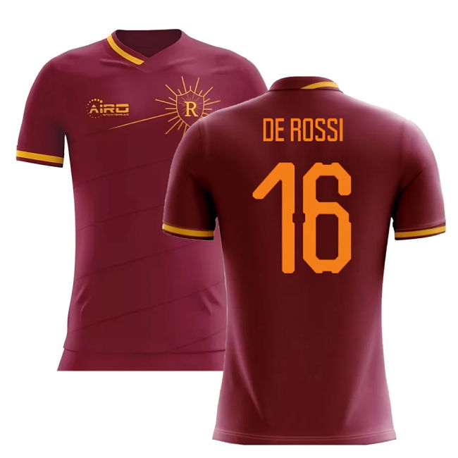 Soccer 2025-2026 Roma Home Concept Football Shirt (De Rossi 16)
