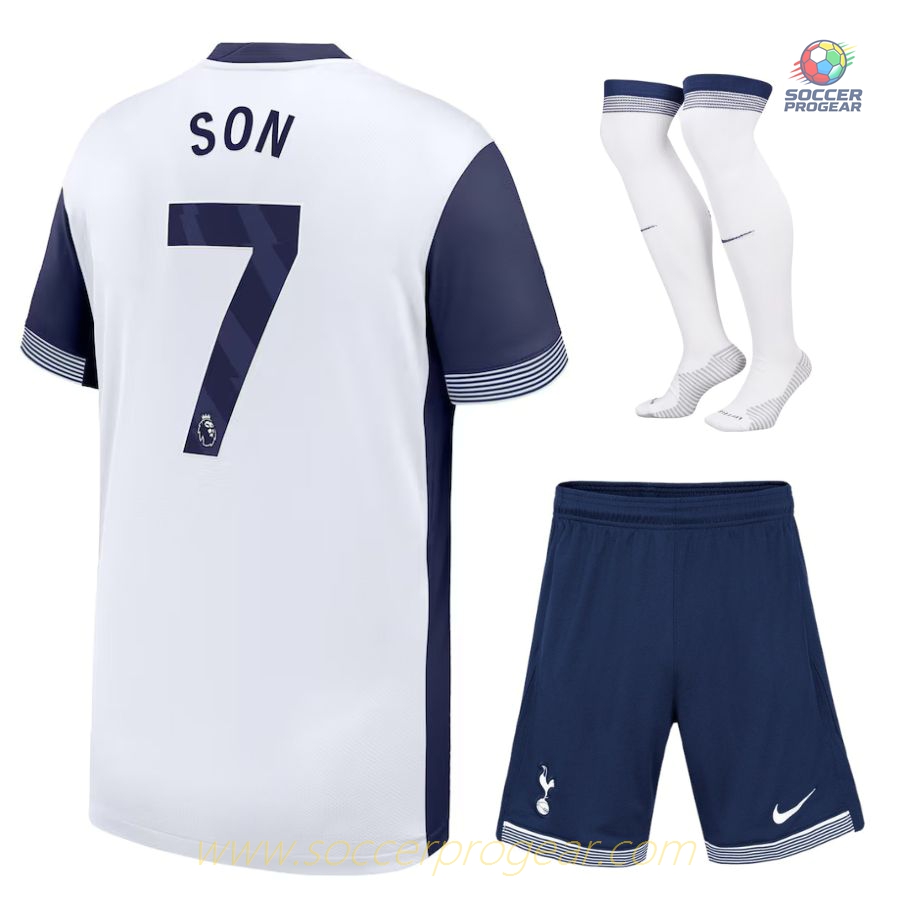 Tottenham Children's Edition Home Soccer Kit Football Jersey 2024-25 Edition SON