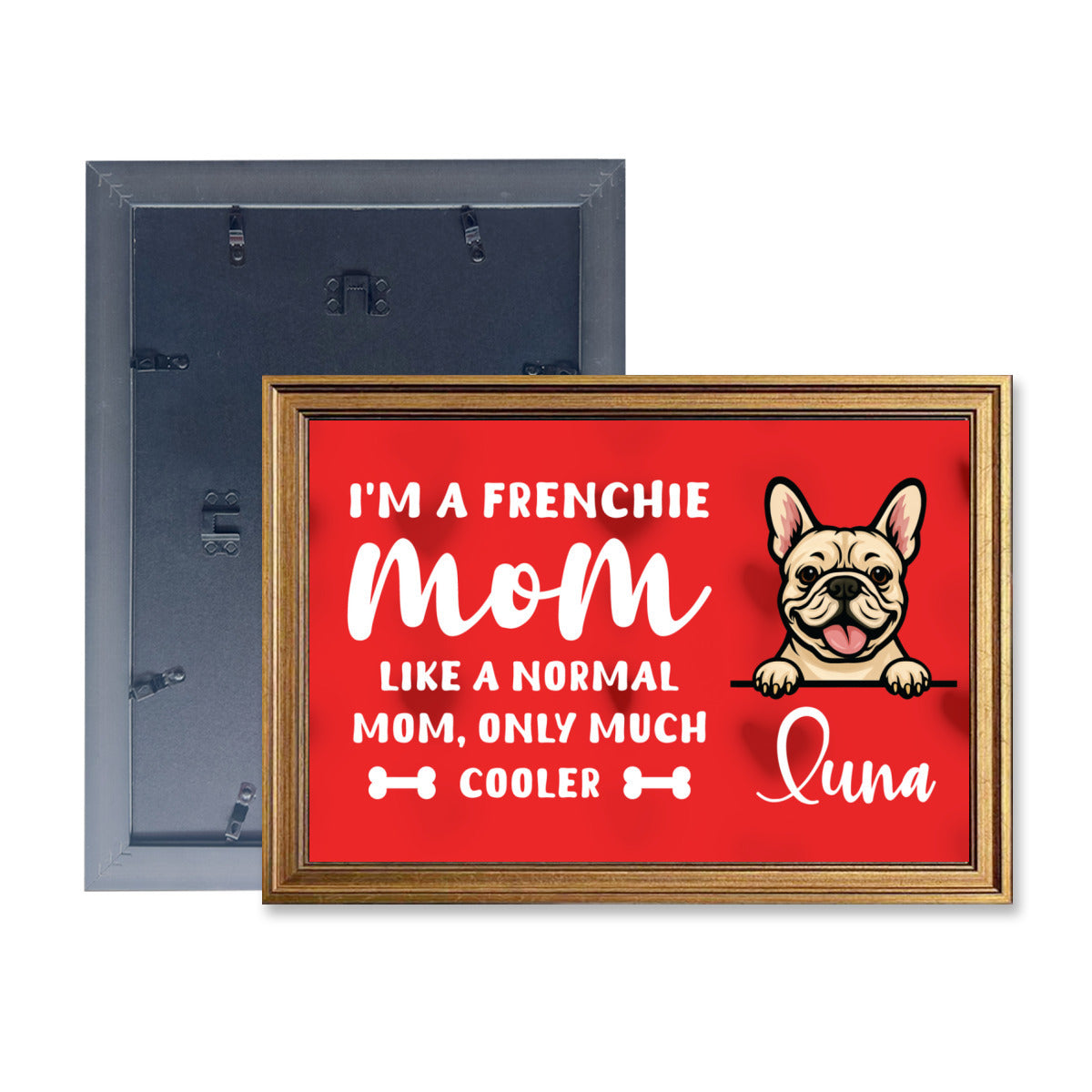 Durable Frenchie Mom - Personalized Framed Poster • Wall Decoration f...