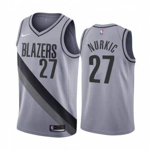 Gray POR Trail Blazers #27 Jersey NBA Fan Apparel Game Day Wear