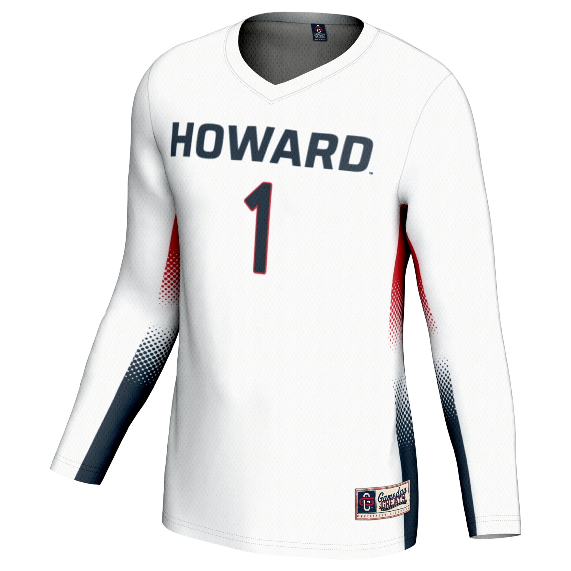 [DDG] Howard Bison GameDay Greats Youth Lightweight Women's Volleyball Jersey - White