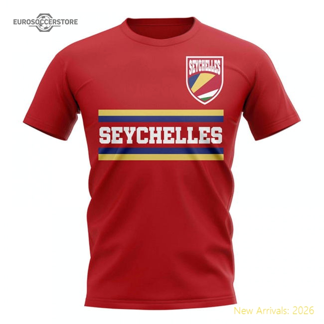 High-quality Seychelles Core Football Country T-shirt (red)