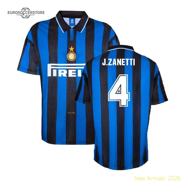 Ac Milan J.zanetti First-class Home Jersey Premium Stretchy