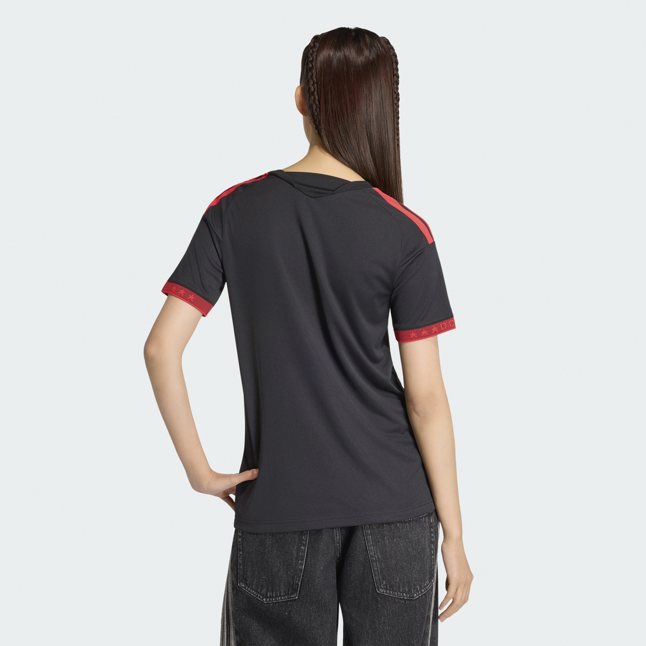 [SJH] D.C. United Women's 2026 Black-and-Red Kit Replica Jersey - Black