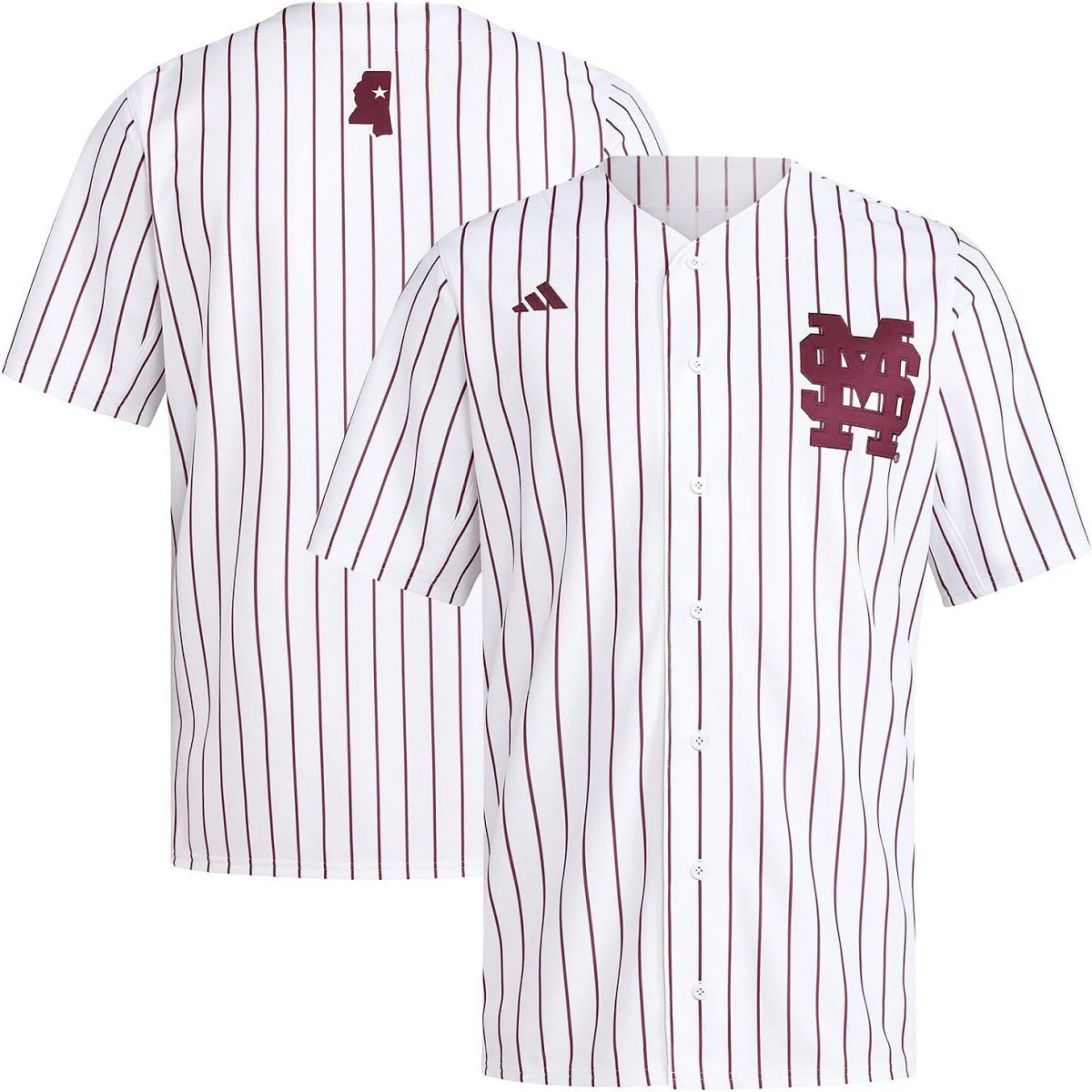 [NJP] Youth Mississippi State Bulldogs Replica Baseball Jersey - White