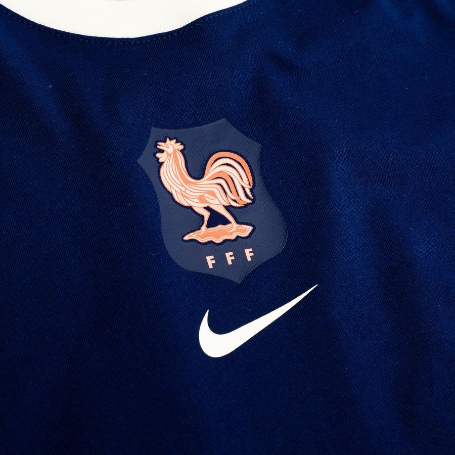 France T Shirt Crest Women's Euro 2025 Blue Void Kids