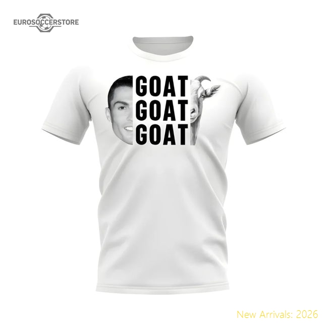 Top-Quality Genuine Cristiano Ronaldo Goat T-Shirt (White)
