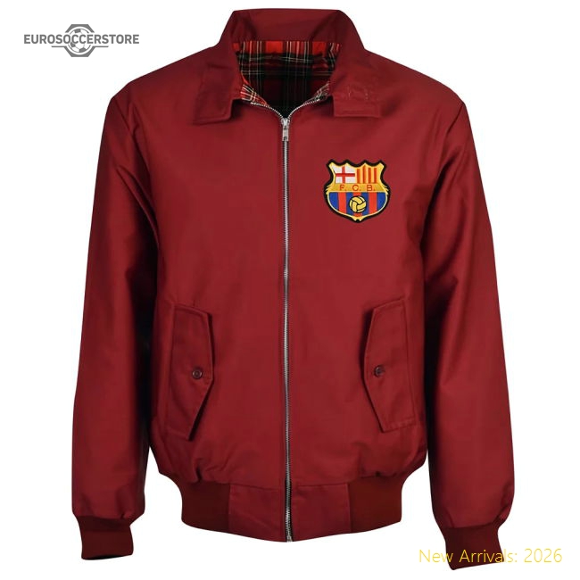 Genuine Fan-Favorite Fc Barcelona Maroon Harrington Jacket