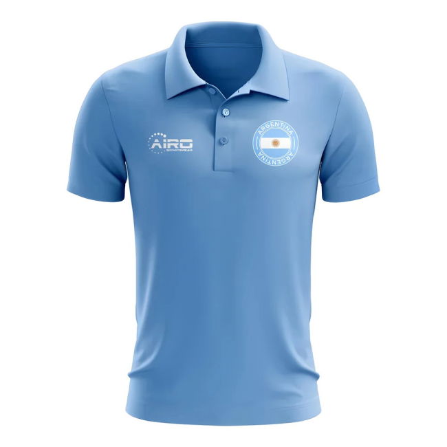 Premium-Quality Argentina Football Polo Shirt (Sky) Exclusive-Design