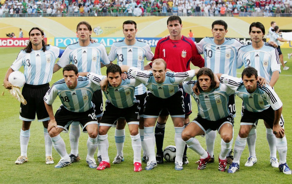 Elite Series 2006 World Cup Argentina Home Retro Soccer Jersey Shirt