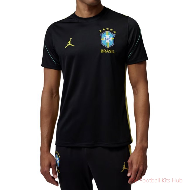 2026-2027 Brazil Strike Jordan Dri-FIT Training Shirt (Black)