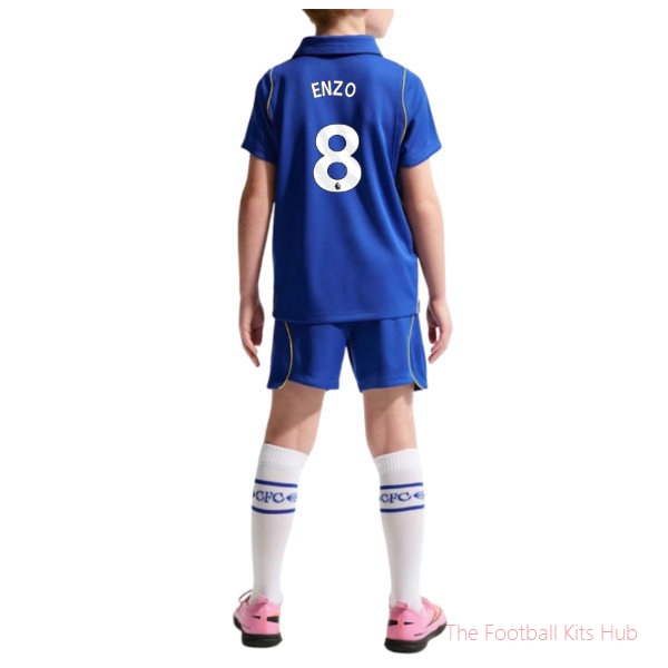 Chelsea Home Kit 2026-2027 Enzo #8 Little Boys' Boys' Soccer Shirt