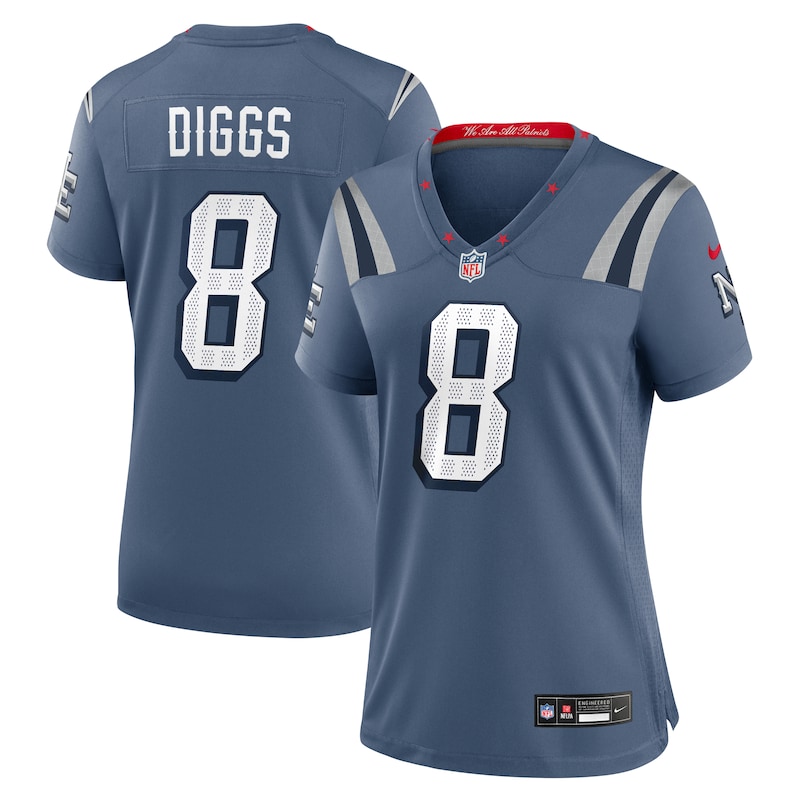 None Stefon Diggs NE Patriots Iconic Budget-Friendly Jersey Game Day W