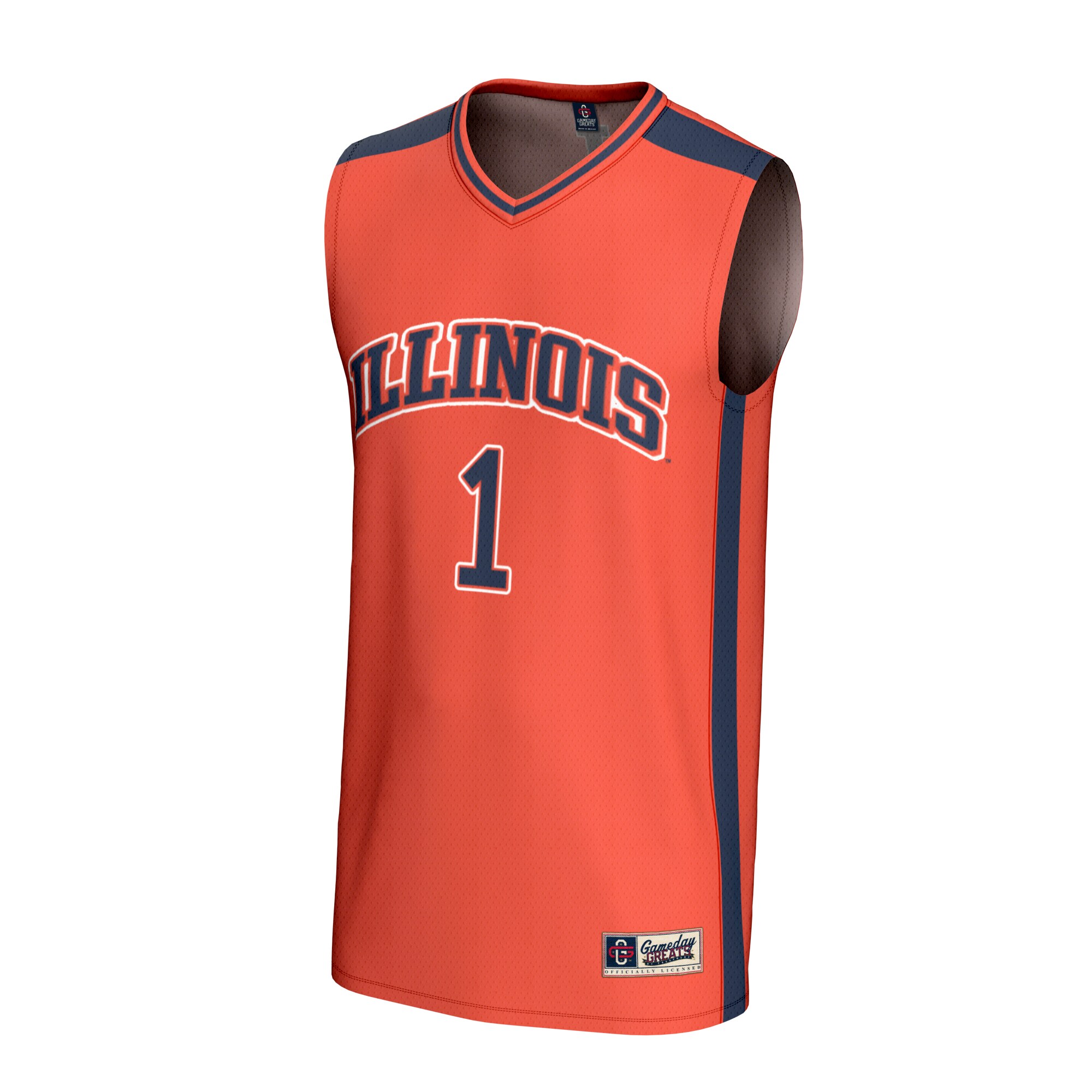 [DDG] Illinois Fighting Illini GameDay Greats Youth Lightweight Collegiate Basketball Fashion Jersey - Orange