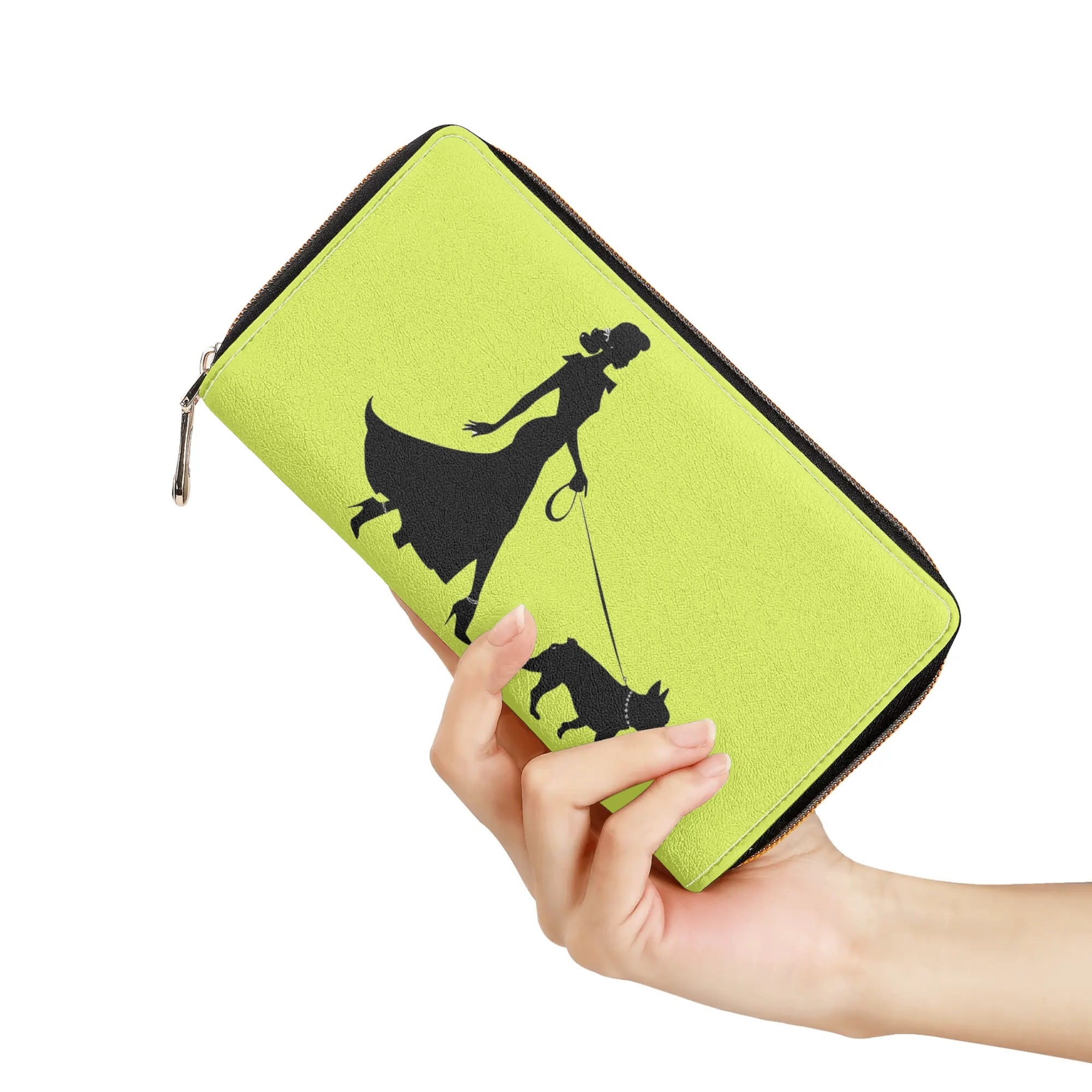 French Bulldog Nala Leather Zipper Wallet Practical Pet Supply