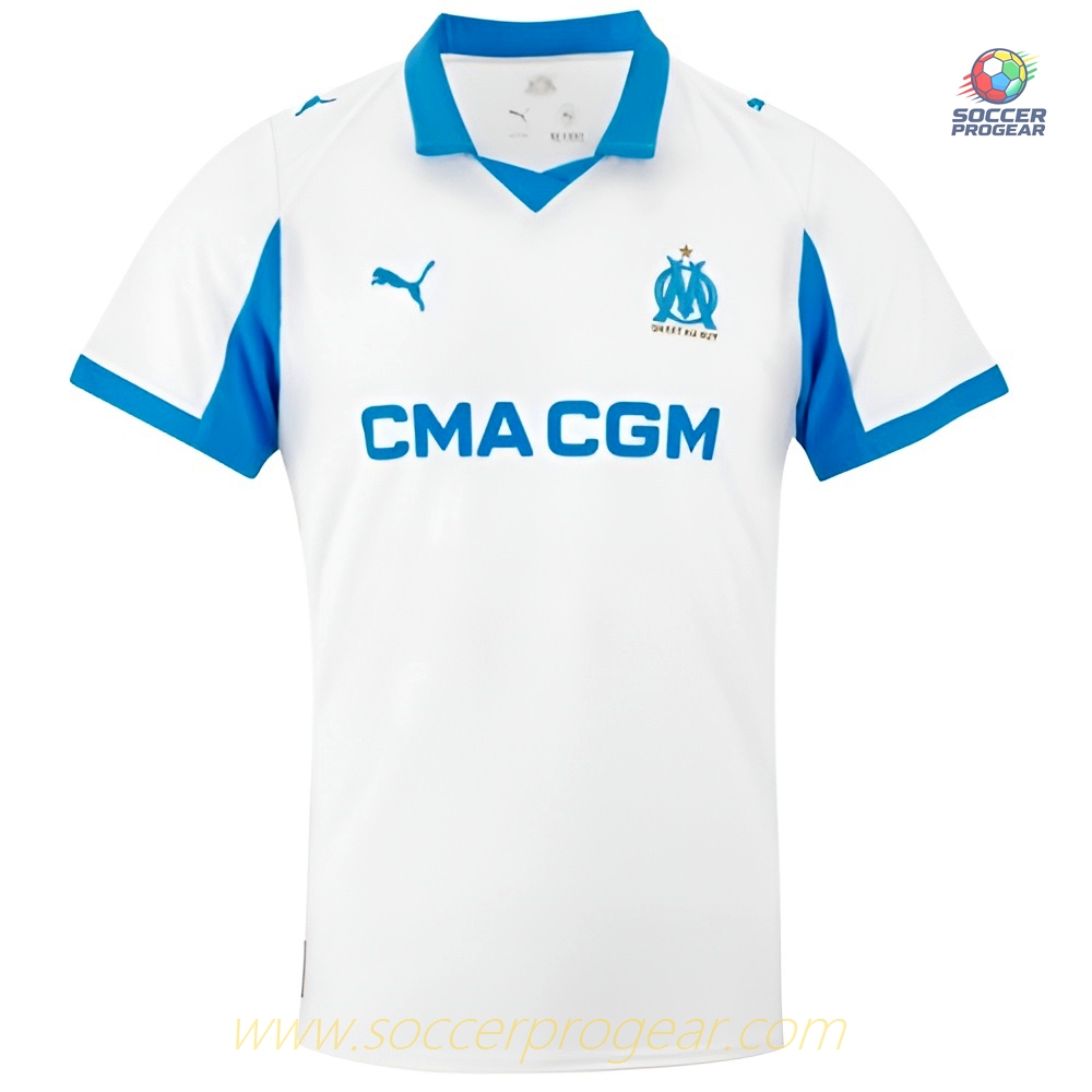 OM French Ligue 1 Home Team Jersey 2025-26 Edition