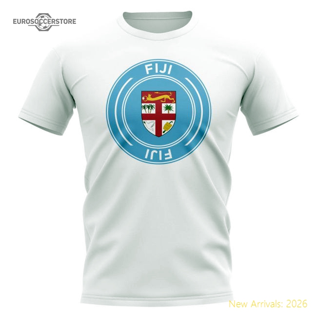 Exceptional Fiji Football Badge T-shirt (white) - Budget-friendly