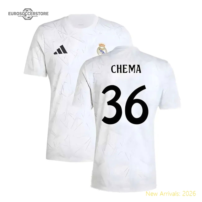 High-quality 2024-2025 Real Madrid Pre-match Shirt (white) (chema 36)