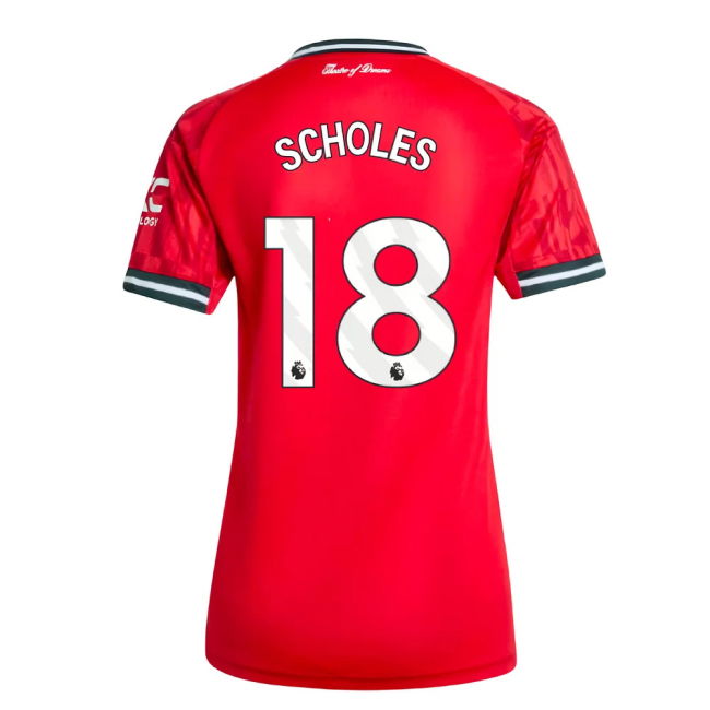 2025-2026 Man Utd Home Jersey (Womens) (Scholes 18)