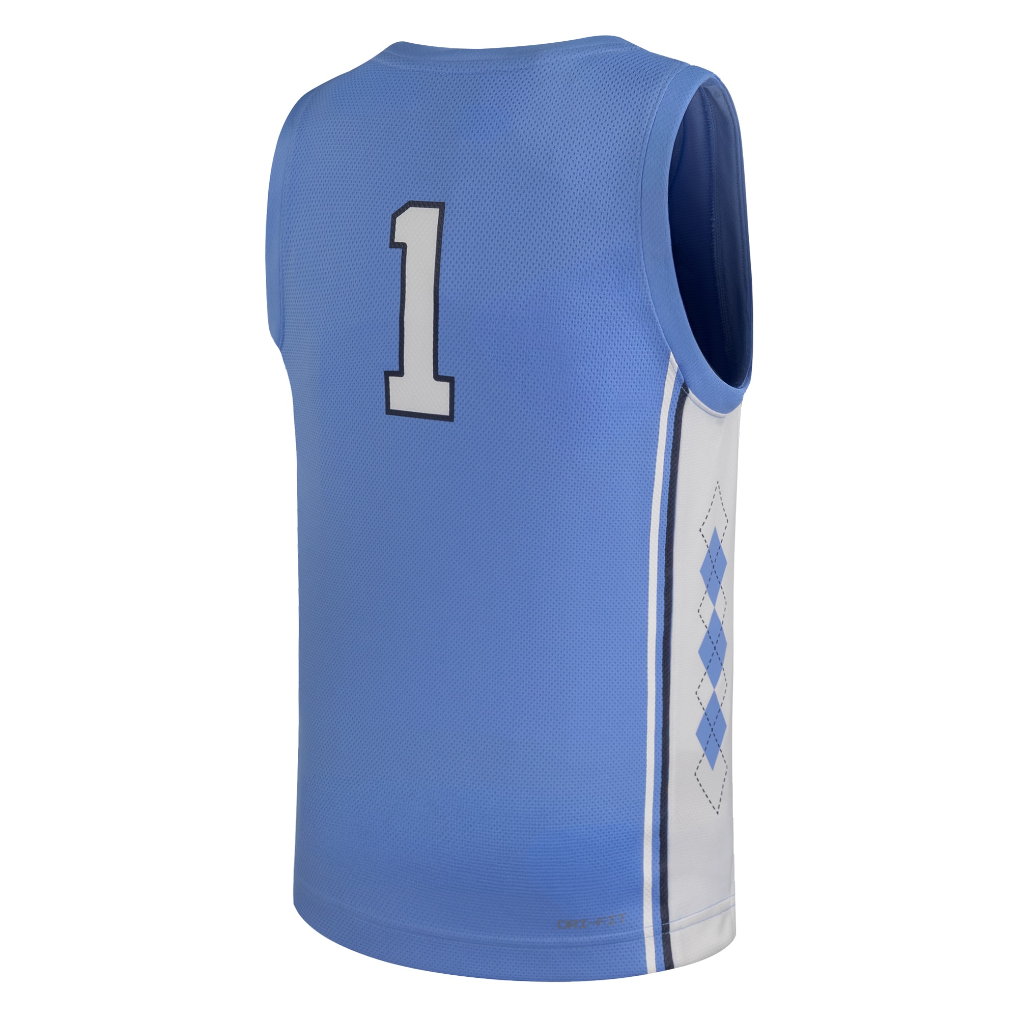 [NJP] North Carolina Tar Heels Youth Replica Basketball Jersey - Carolina Blue